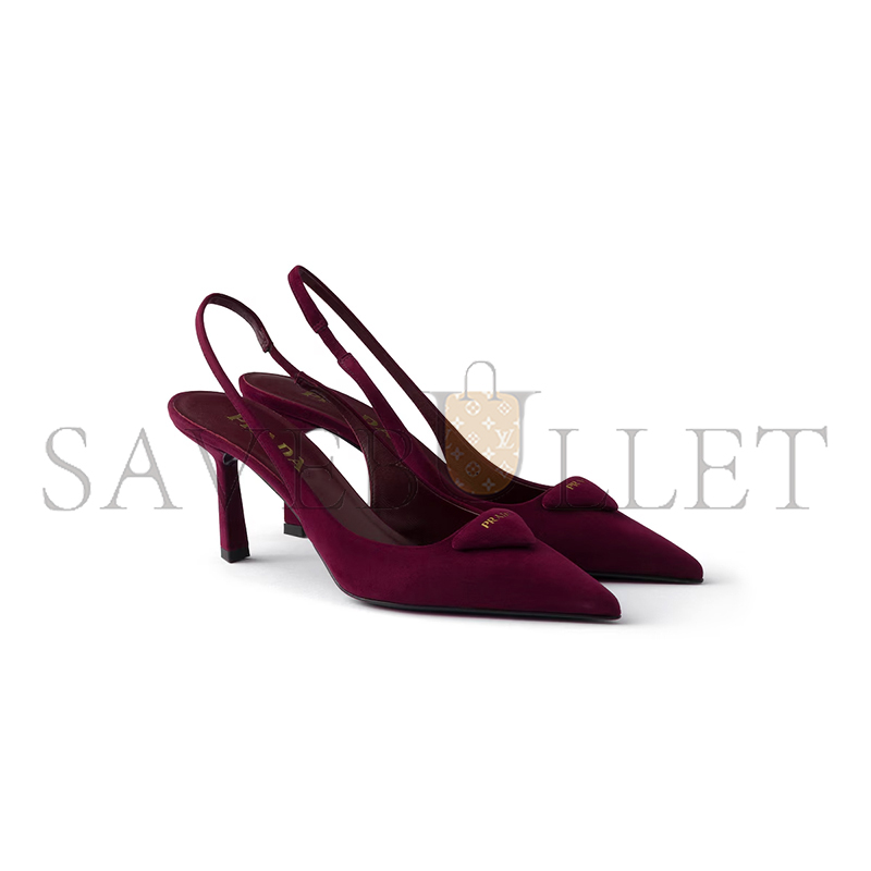 Pra*a suede slingback pumps 1i901m